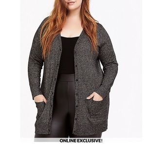 Torrid black gold cardigan